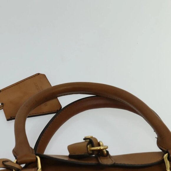 BURBERRY Hand Bag Leather 2way Beige Auth 113749V - Picture 9 of 15